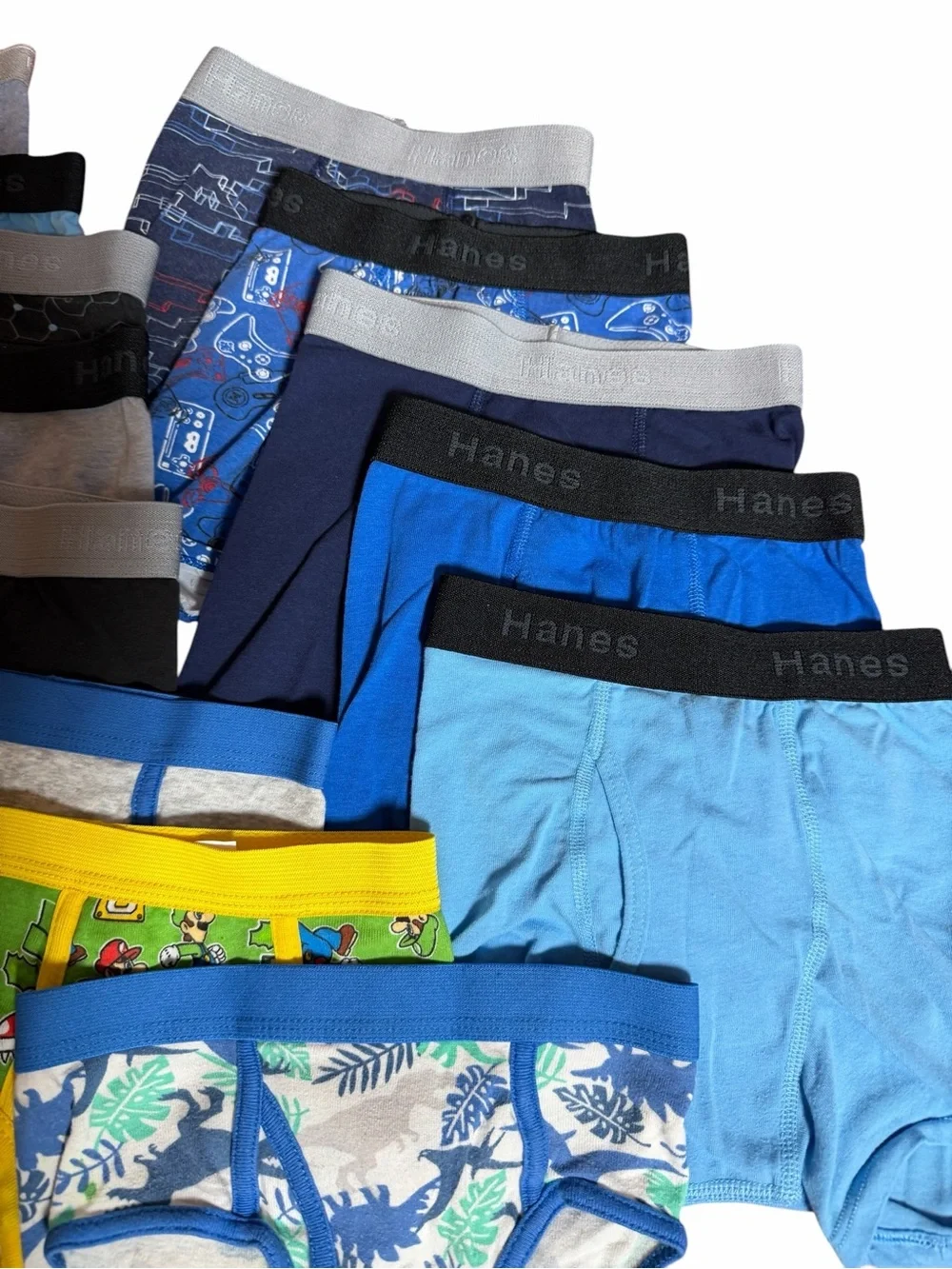 Hanes Boys' Briefs Pack GAMER Cotton Stretch size S (4/5) BUNDLE OF 13!!